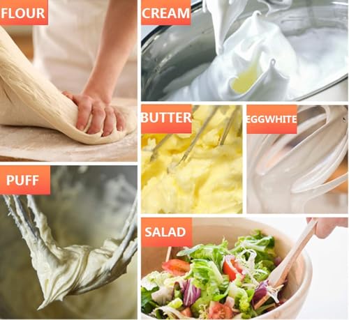 Stand Mixers, 6-speed Tilt-head Electric Food Stand Mixer, Electric Mixer With Dough Hook, Whisk & Beater, Splash Guard, Pink - Image 4