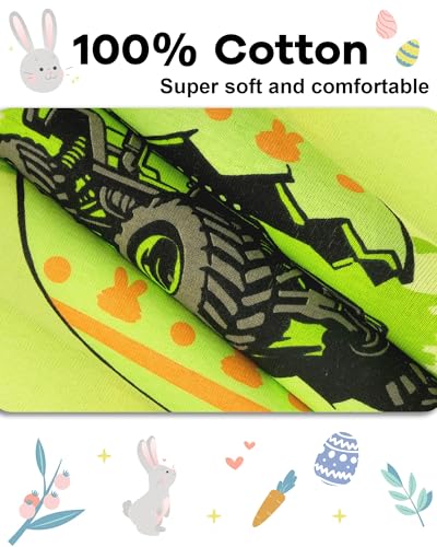 Image of DAUGHTER QUEEN Boys Pajamas 4 Pieces Long Set 100% Cotton Sleepwear Size 18 Months-12 Years