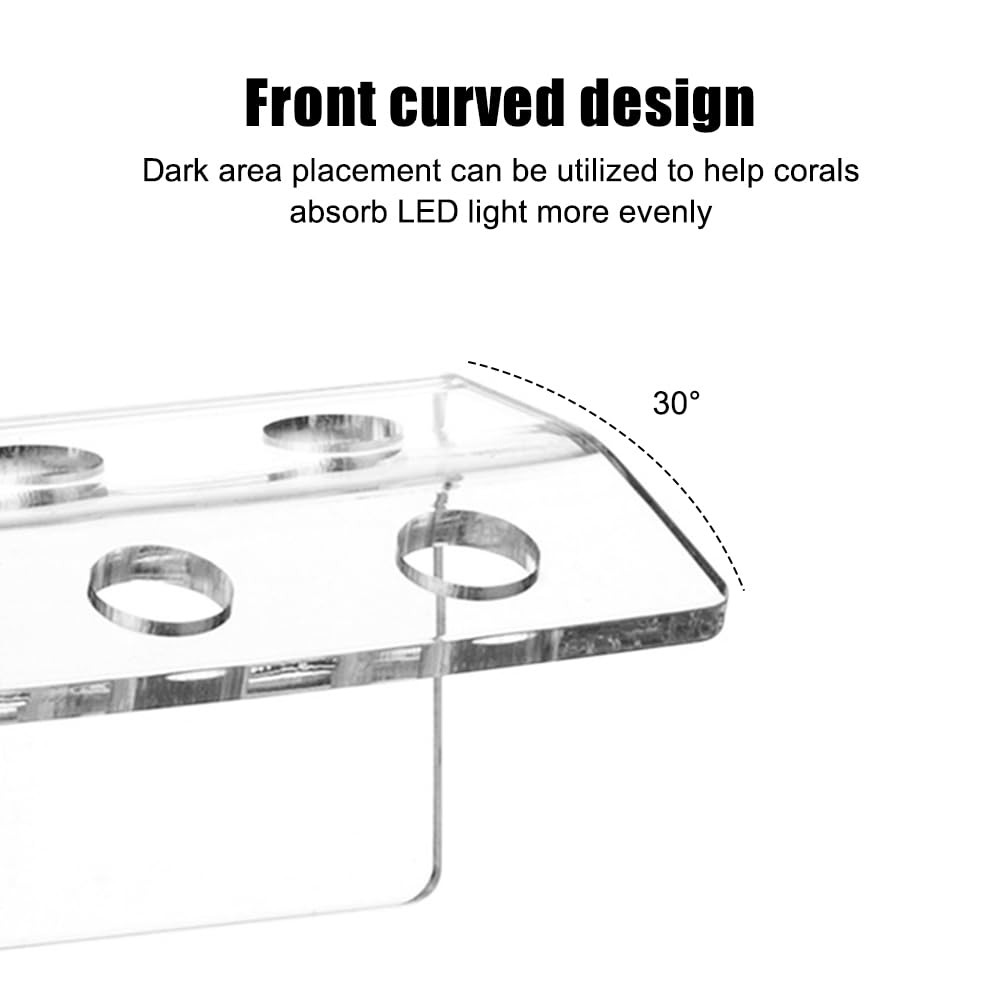 MiOYOOW Coral Frag Rack Bracket, tappo a 4/8 fori, telaio in acrilico con ventosa magnetica per acquari