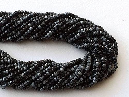 Obsidienne flocon de neige 3mm : créez vos propres bijoux bohèmes chics au quotidien