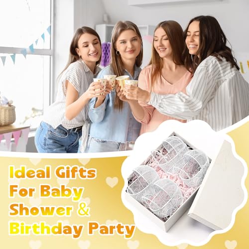 Image of Threehoney 24 Pcs Baby Shower Mini Carriage Decoration White Goose Color Metal Wired Fillable Candy Stroller Baby Shower Table Centerpiece for Guest Gender Reveal Wedding Party Favor Gift