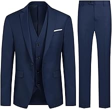 Allthemen Anzug Herren Slim Fit 3 Teilig Anzüge Modern Herrenanzug 3-Teilig Sakko Hose Weste für Business Hochzeit