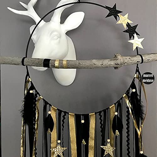 Set Di 5 Anelli In Metallo Nero Diametro 30 Cm, Spessore 4 Mm – Perfetti Per Ghirlande Fai Da Te, Acchiappasogni, Decorazioni Natalizie, Matrimoni E Artigianato Murale