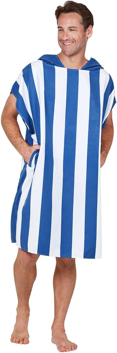 Dock & Bay Adult Poncho - Hooded Towel with Deep Pockets, Changing Robe - Quick Dry - Compact, Lightweight - Includes Bag