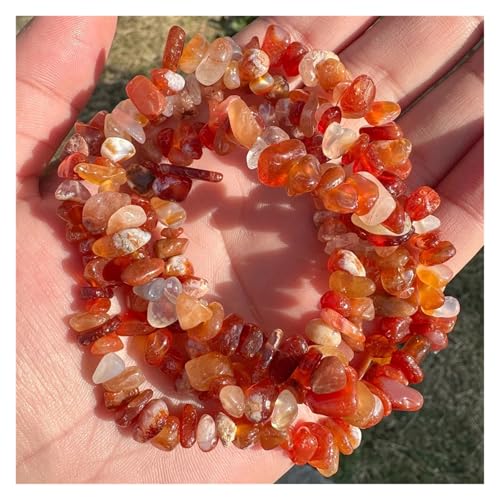 Agate rouge perles de gravier pour création de bijoux DIY et loisirs créatifs uniques