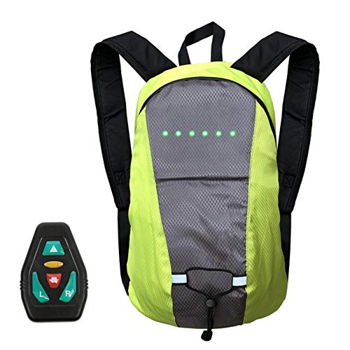 Sac À Dos Lumineux À LED 15L, Sac À Dos Rechargeable USB, Voyant De Guidage De Pack De Vélo De Gilet De Clignotant À LED, Sac À Dos De Cyclisme Pour Vélo De Nuit En Toute Sécurité, Course À Pied