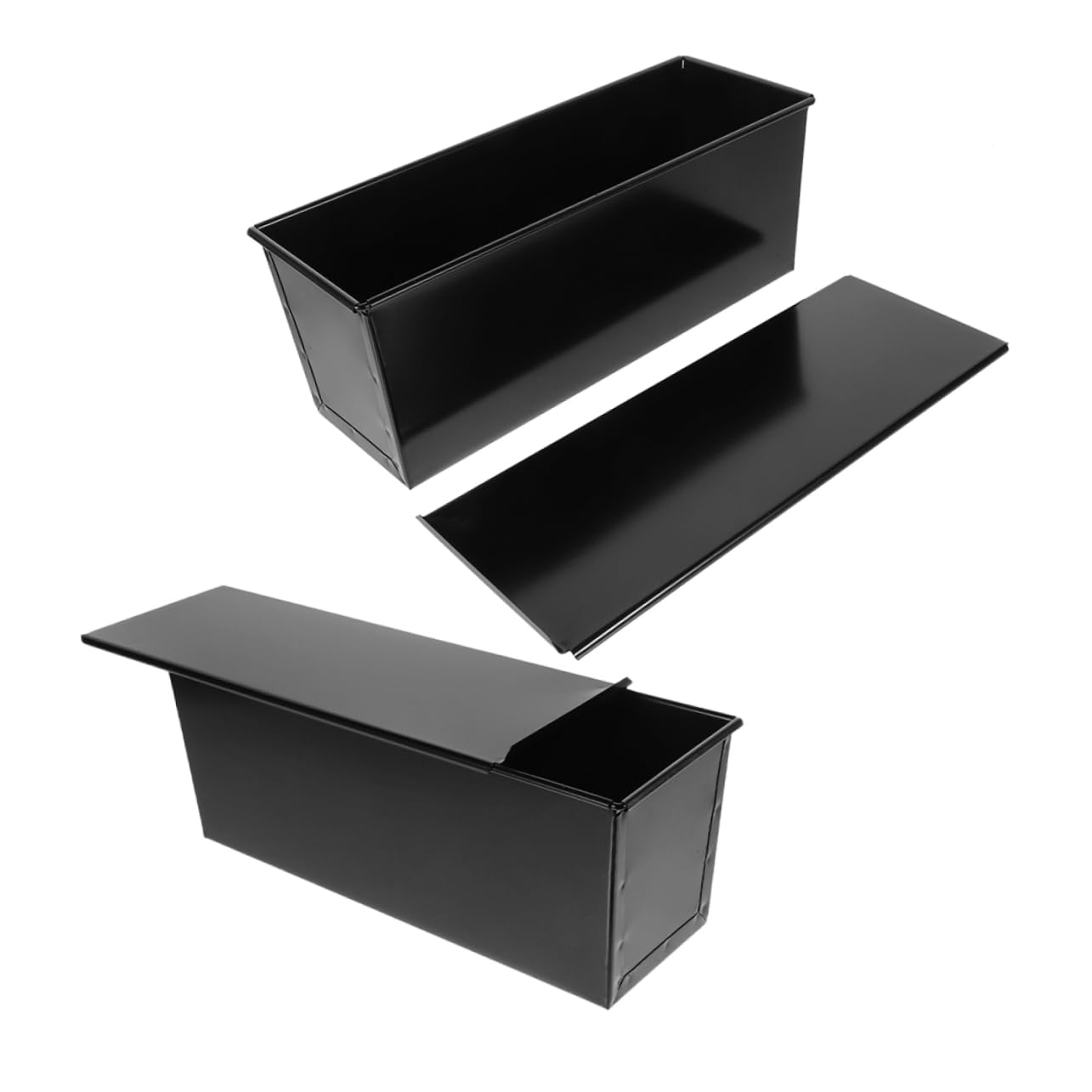 2pièces Moule à Pain Antiadhésif Avec Couvercle Pour Cuisson De Pain Et Toast Ustensiles De Cuisine Pratiques Pour Fabriquer Biscuits