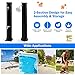 Giantex 7.2 FT 10 Gallon 2-Section Solar-Heated Outdoor Shower, Pool Shower W/Free-Rotating Shower Head, Foot Tap Spigot, Faucet, Temperature and Pressure Adjustment for Backyard, Garden, Beach Spa