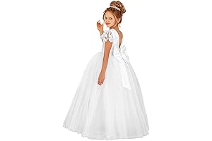 First Communion Girl's Lace Cap Sleeve Dress