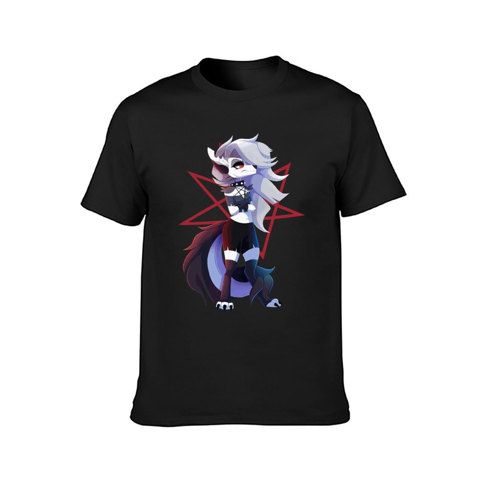 Laxto Unisex Black Helluva Boss Loona T-Shirt Mens Tees L