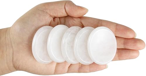 Miniatura 6 de Piedras de preocupación cristales de cuarzo para niños, cristales de chakra y piedras curativas, piedra de palma ovalada, piedra para pulgar,