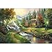 Défi difficile Jigsaw Puzzle 300/500/1000/2000/3000/5000 Pièces for adultes et enfants, Peinture mondiale célèbre Petit pont coule l'huile de l'eau Peinture Peinture bricolage main présent jeu de plat