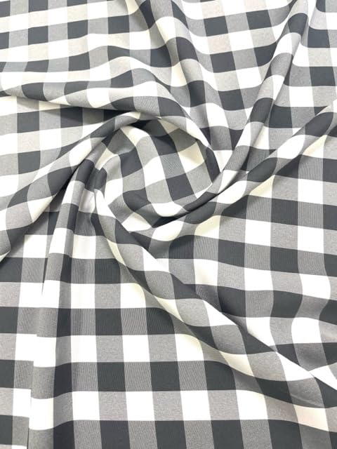 Sedona Designz, Inc. 1" Checkered Gingham PolyPoplin Fabric by The Yard - 60 Wide