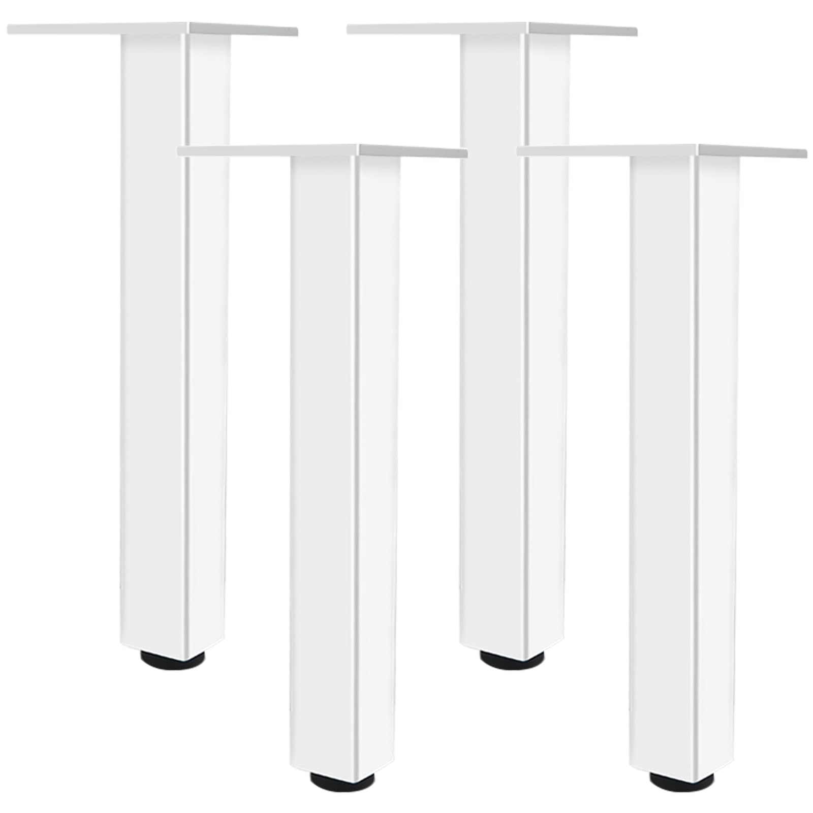 Furniture Legs White, 4 PCS Adjustable Furniture Legs Metal Table Leg Coffee Table Leg Aluminum Alloy | Anodized Surface Sofa Feet Height: 6-40cm for Kitchen Cabinet Feet Chair Foot-30cm/11.8"