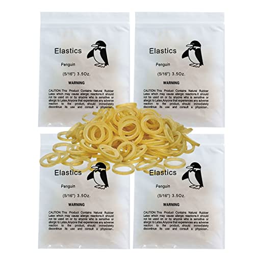 LA MIERE 400 pack Orthodontic Elastics Dental Rubber Bands Intraoral Elastic Bands (Light, 3.5 Oz, 5/16'' (8mm）)