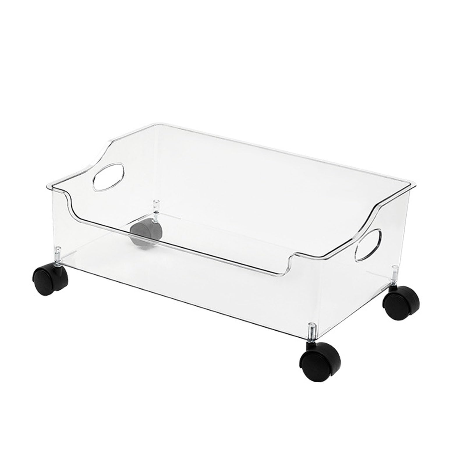 Organizzatore di libri con ruote Scatola portatile per libri con rotelle Libreria per riporre riviste in piedi Disposizione con ruote Contenitore per riviste con