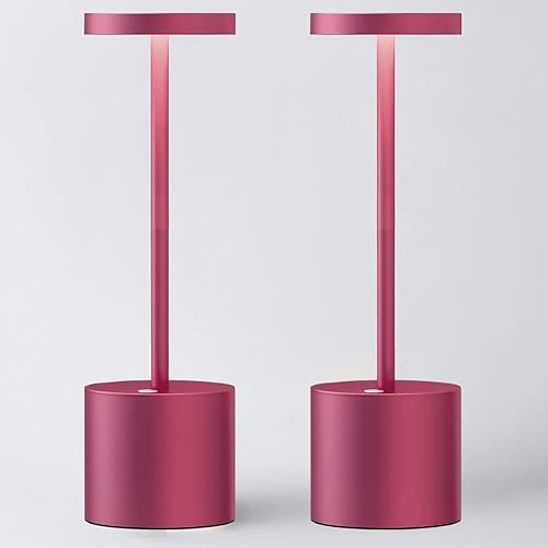 Lámpara de mesa recargable inalámbrica LED portátil USB de 3200 mAh lámpara de escritorio alimentada por pilas 2 niveles de brillo luz nocturna para