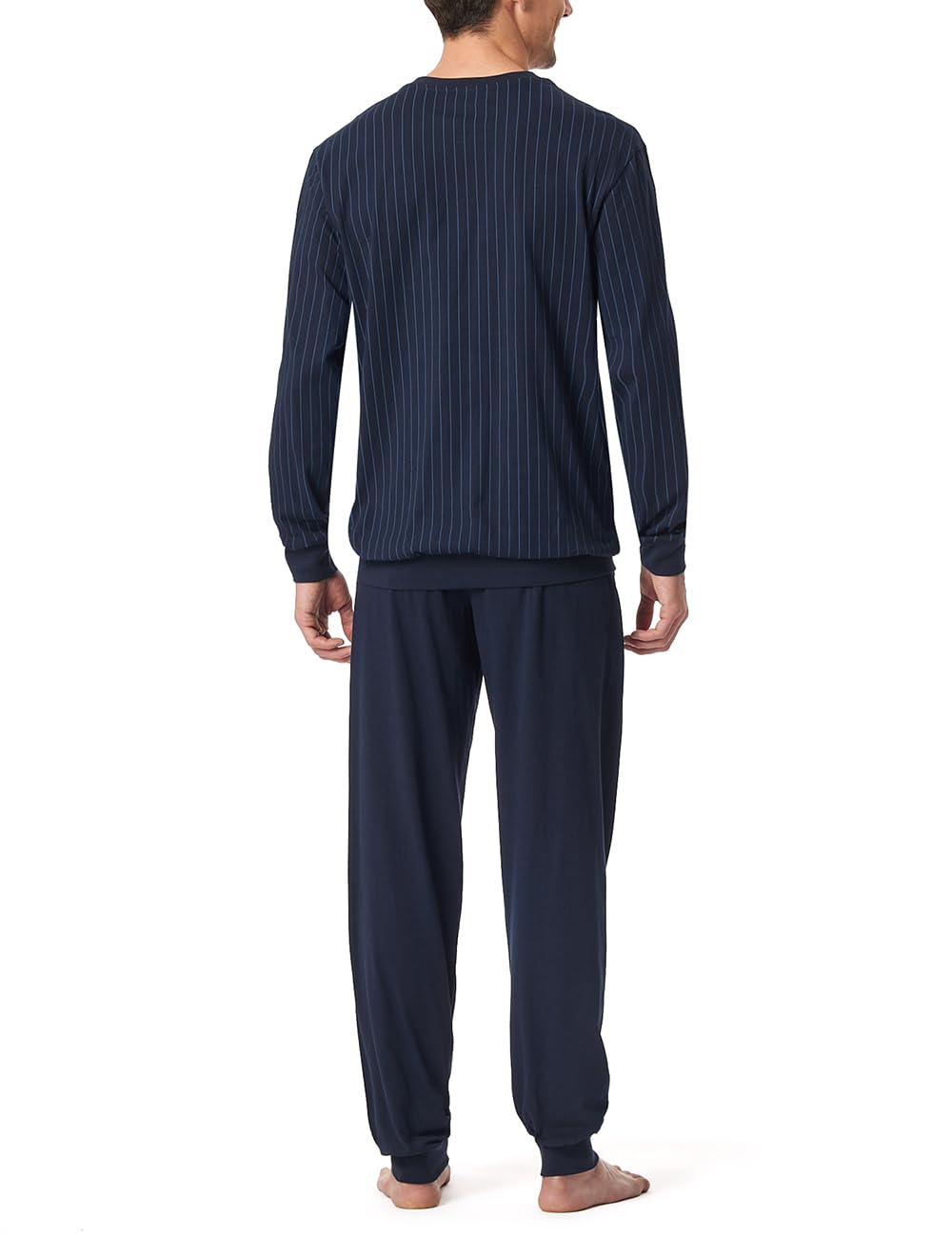 Schiesser Pidżama — zestaw Mężczyźni Schiesser Schlafanzug Lang Mit Bündchen - Nightwear Set