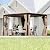 Domi Outdoor Pergola 10' x 12', Aluminum Louvered Pergola with Adjustable Louvers, Full Aluminum Frame, Built-in Gutter System, Modern Patio Gazebo for Deck Garden Patio, Brown