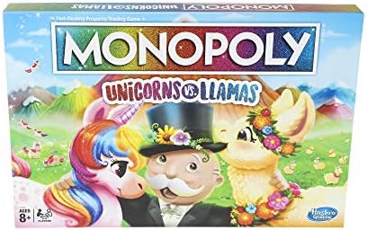 Monopoly Unicorns vs. Llamas Board Game for Ages 8 and up, Play o...