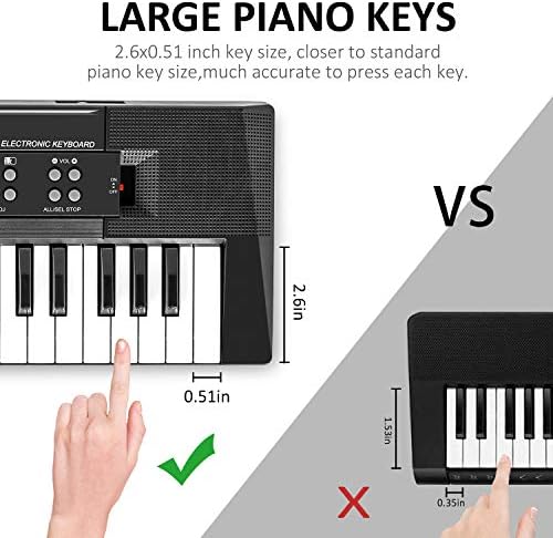 37 Keys Electronic Piano for Kids Musical Keyboard Piano with Microphone Children Music Learning Toys for 3-5 Years Old Boys Girls Birthday Gifts for 3 4 5 Year Old Kids Piano Toy (Black) 4 51vRrOGqjmL. AC