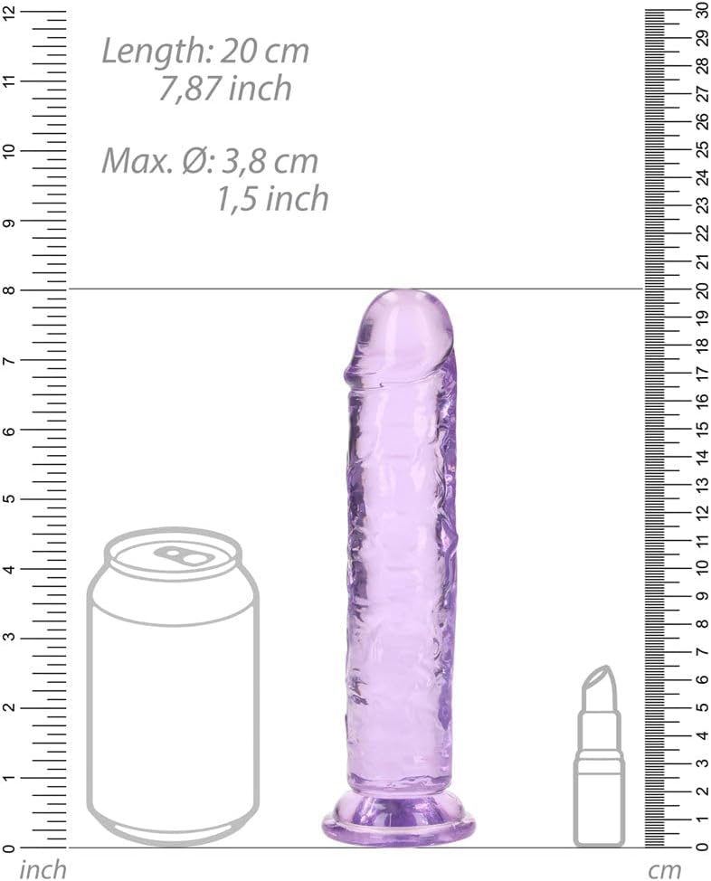 RealRock CC 7in StraightDildoNoBall Pur REA152PUR