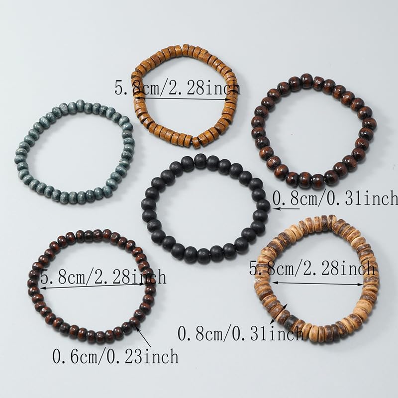 Leather Cuff Bracelet for Men Women, Multilayer Braided Wristband, Adjustable 6.5-9.5 Inches Wrap Bracelets Punk Gothic Grunge - Image 5