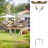 Bain d'oiseaux debout - 82 x 30,5 x 30,5 cm - Vintage - Bain d'oiseaux sur pied - Pour l'e...