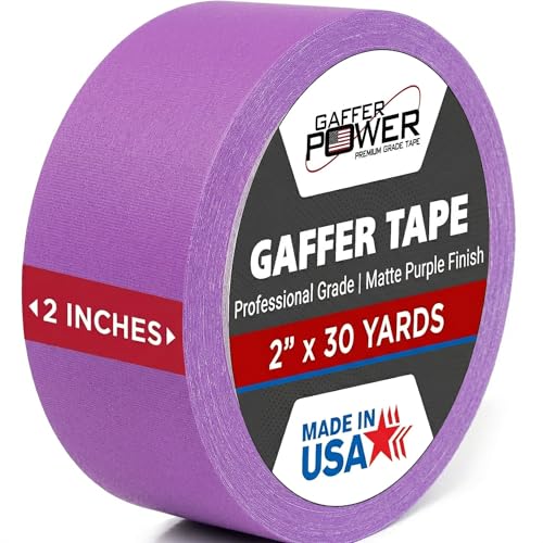 Gaffer Power Purple Gaffer Tape &ndash; Professional Grade, Made in USA, Heavy Duty, Non-Reflective...