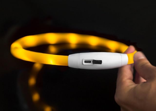 Foto 6 de 7 de LED USB Silicón Collar Luminoso para Perros, gatas