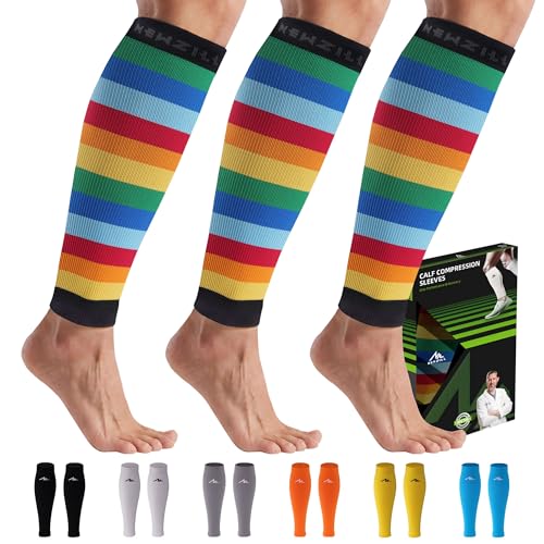 Image of NEWZILL Compression Calf Sleeves (20-30mmHg) for Men & Women Perfect Option to Compression Socks for Running Travel Nursing