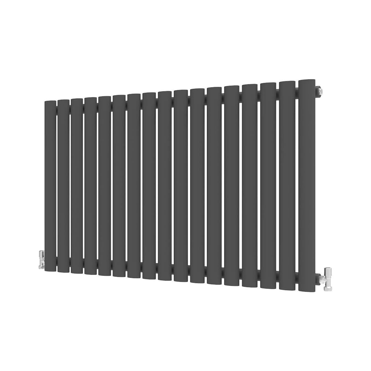 Radbliss Oval Column Horizontal Radiator 600x1003mm Anthracite Single Central Heating Designer RAD