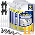 Concrete Crack Filler, High Elasticity Self Leveling Cement Magic Crack Filler for Concrete, Fast Drying, Repairs Cracks in Driveways, Patios, Sidewalks, Indoor and Outdoor - Grey (4pcs)