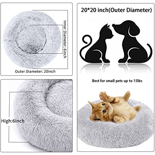 Nisrada-Cat-Beds-for-Indoor-Cats2024-Inch-Dog-Bed-for-Small-Melium-Large-Dogs-Washable-Round-Pet-Bed-for-Puppy-and-Kitten-with-Slip-Resistant-Bottom