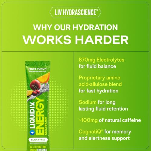 Liquid I.V. Sugar Free + Energy Electrolytes, BlackBerry Lemonade, 14 Count - image 4