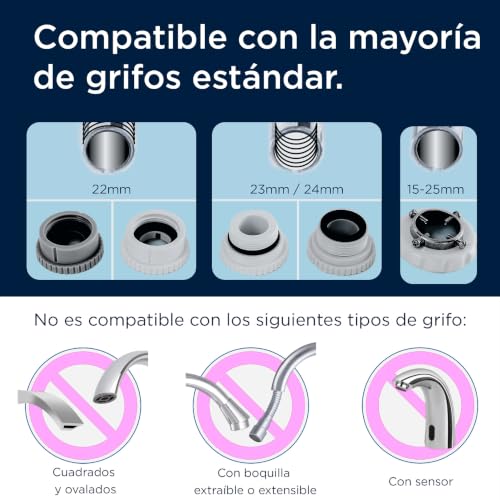 Miniatura 9 de Brita Sistema De Filtrado De Agua On Tap Pro V-Mf Incl. 1x Cartucho Filtrante 600l - Para Un 99,99 De Agua Libre De Bacterias, Reduciendo Pfas, Incl. Cuenta Atrás Digital Lcd De Capacidad