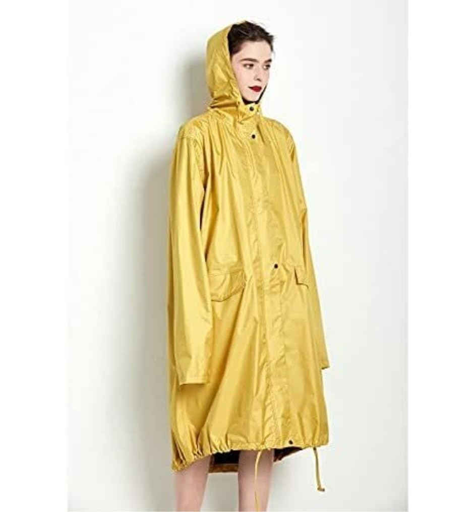 Chubasquero Chubasquero Largo Y Fino para Mujer, Ponchos De Lluvia para Mujer, Impermeables Ponchos De Lluvia Impermeables(Yellow)
