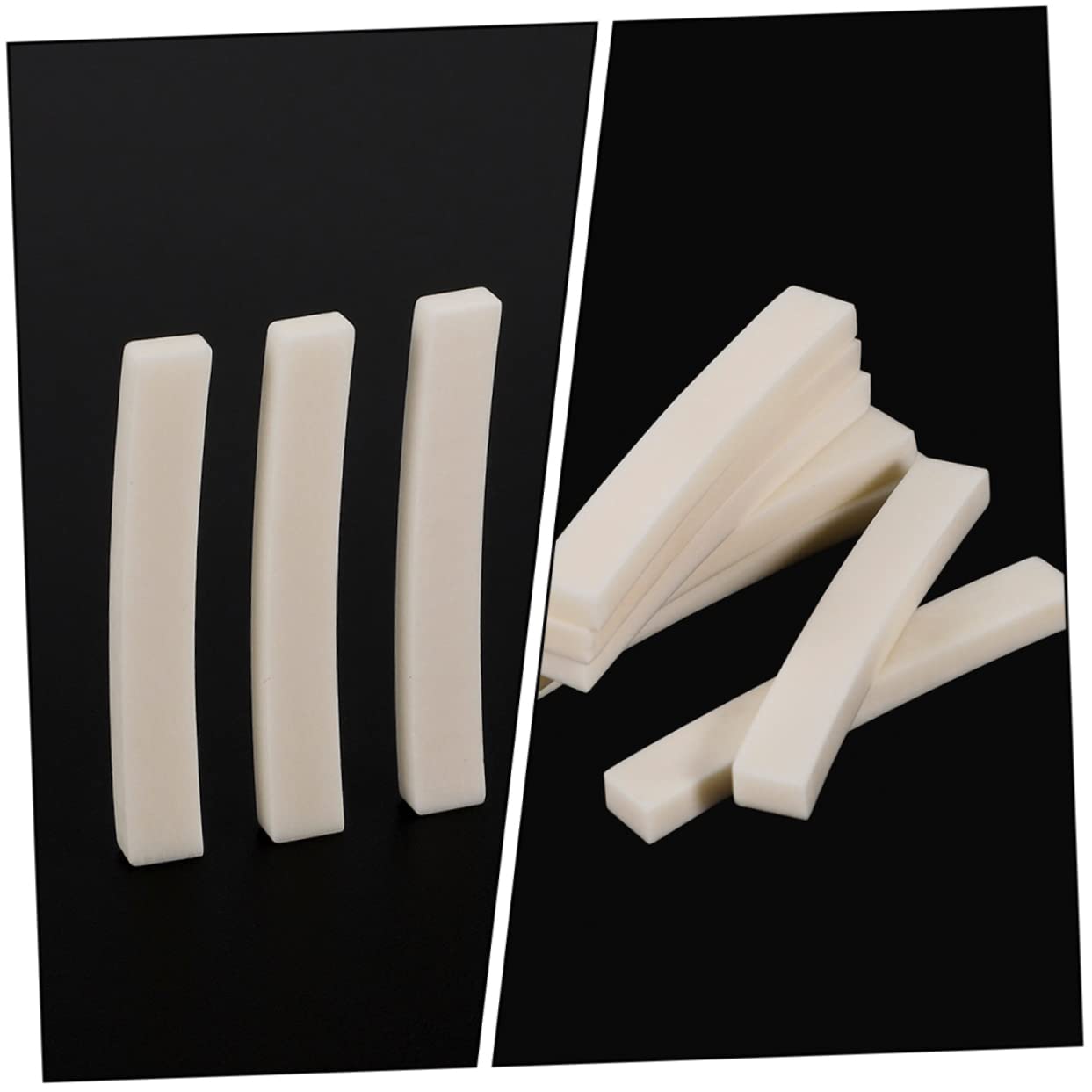 BESPORTBLE 3Pcs Durable Guitar Bridge Nut Natural Bone Replacement for Electric Guitar Provides Enhanced Tone Vibration String Support for Various Guitar Models