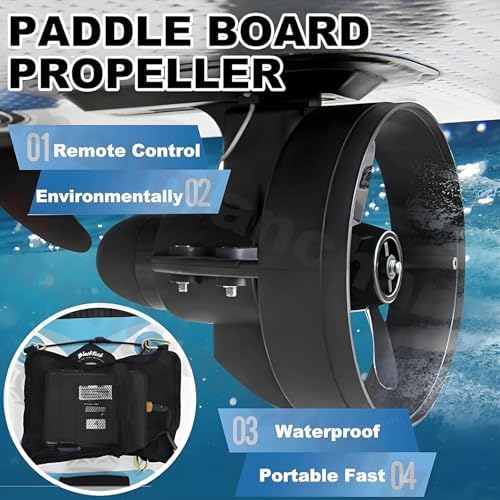 Electric Surfboard Fin with Remote Control, Rechargeable Underwater Thruster for Stand Up Paddle Board, High-Speed Paddle Board Motor Fin, D180 Model