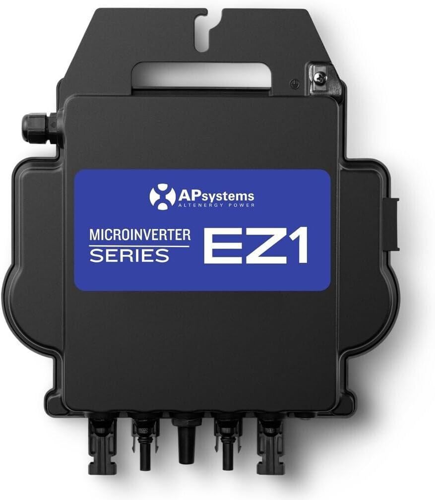 APsystems EZ1M 800 Watt Mikrowechselrichter WLAN, Bluetooth, Silber, Schuko , Koaxial, 1