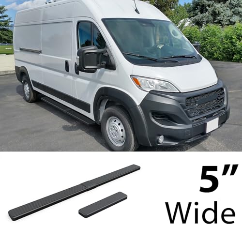 Estribos HD Ridez acero inoxidable negro compatible Ram ProMaster miniatura 2