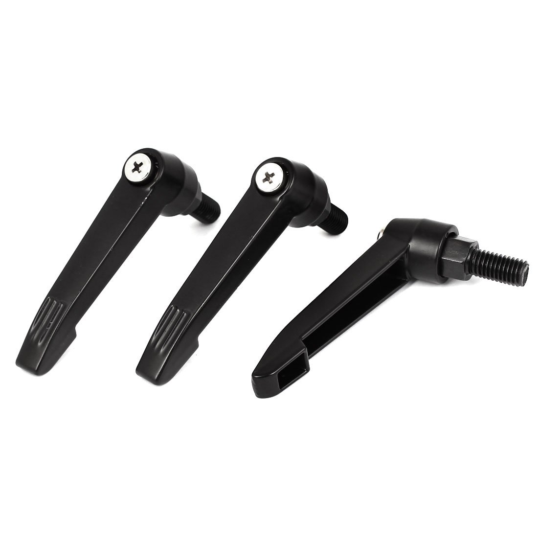 Aexit M10x20mm Thread Clamps 80mm Long Lever Lathe Machinery Adjustable Clamping Strap Clamps Handle 3pcs