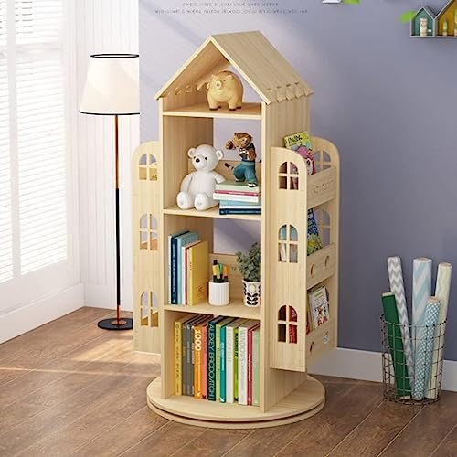 Bibliothèque rotative à 360° multicouche pour salon et bureau à domicile