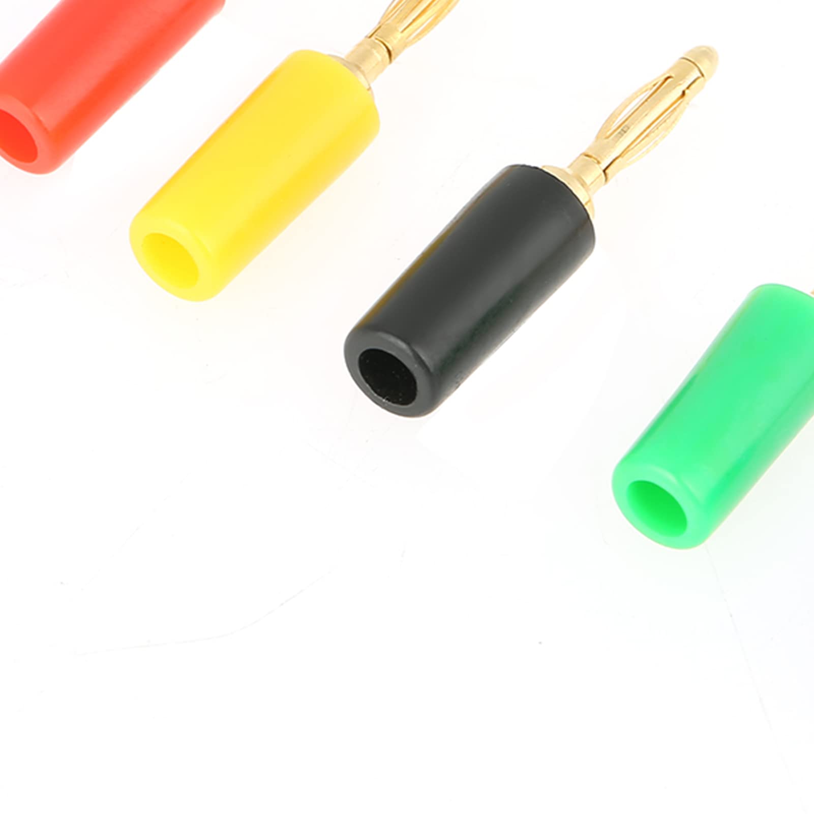 20 Fiches Banane 2mm – Connecteurs Haut-parleur Couleurs Mixtes, Laiton Doré