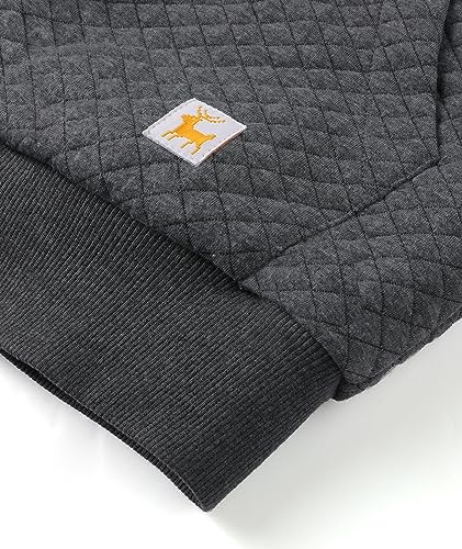 Image of GEEK LIGHTING Mens Fleece Lined Hoodies Zip Up Waffle Knit Thicken Hooded Sweatshirts Winter Jackets