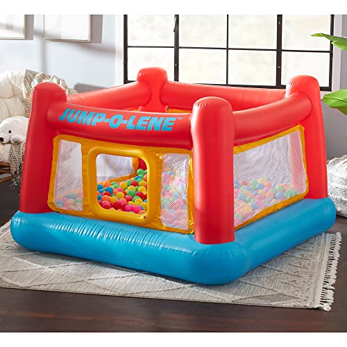 Intex Inflatable Jump-O-Lene Trampoline Bounce House with Crawl-Thru Door & Net - Indoor & Outdoor Backyard Blow-Up Bouncy Playhouse for Kids Ages 3-6 - Image 3