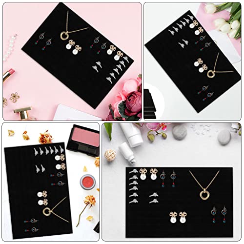 Milisten 2pcs Jewelry Ring Display Foam Pad Insert Black Jewelry Travel Ring Inserts Display Pads Box s Showcase Trays Supplies - Image 3