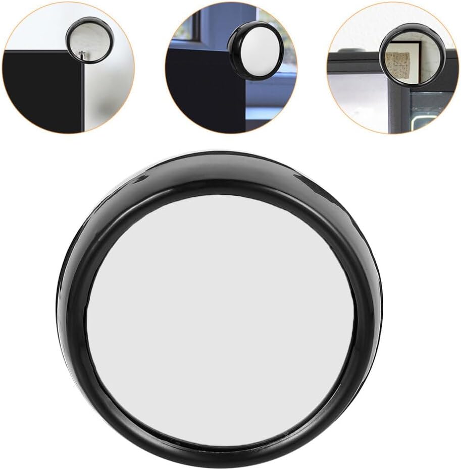 Hemobllo 3pcs Rear View Convex Mirror for Monitors Mini Desktop Cubicle Accessories Easy to Install for Observing Surroundings Office Home Car