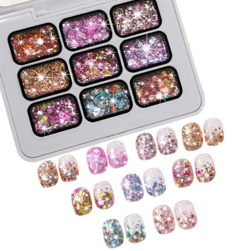 Esmalte de uñas en gel glitter ideal para lucir una manicura brillante en bodas y citas