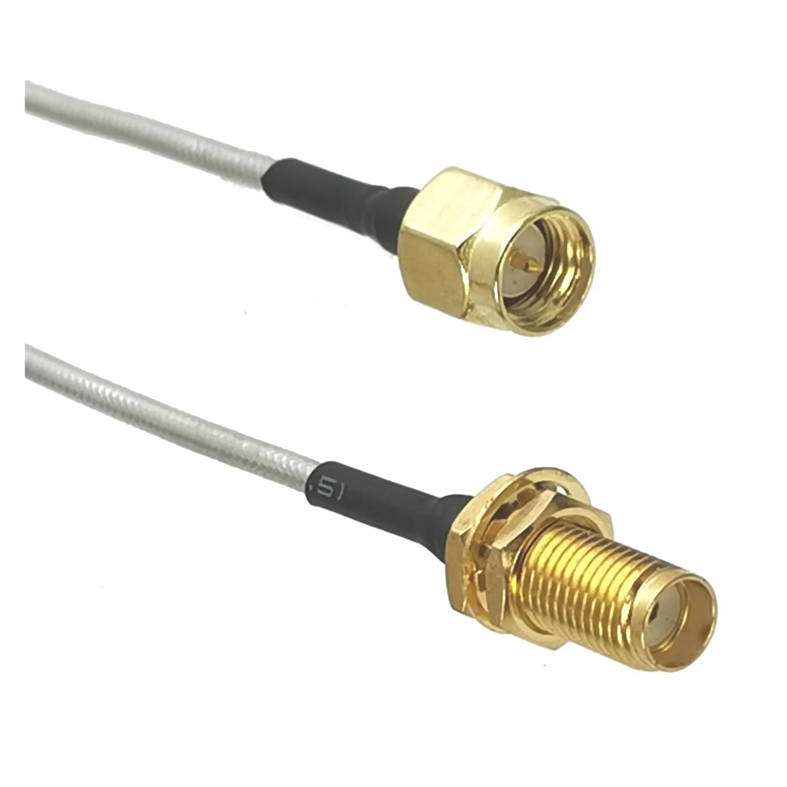 1M-20M SMA-Stecker auf Buchse Schott RG405 0,086" Silberkabel Halbstarrer flexibler Pigtail-HF-Stecker(20M)
